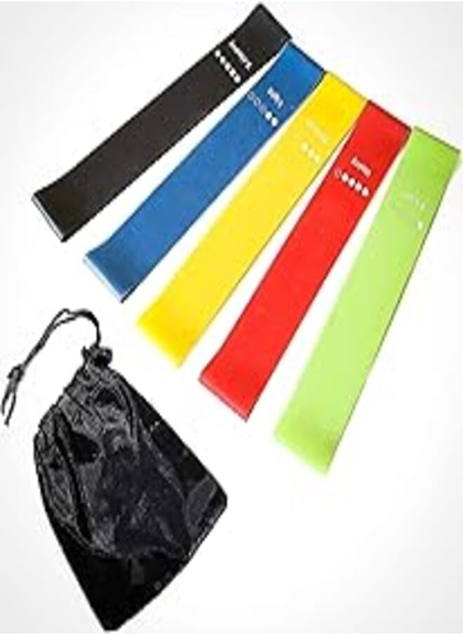Sky Land SKY LAND Resistance Band Exercise Home Gym Fitness, Yoga Resistance Loop Bands For A Different Kind Of Workout Em 9241, Black,Blue,Yellow,Red,Green 
