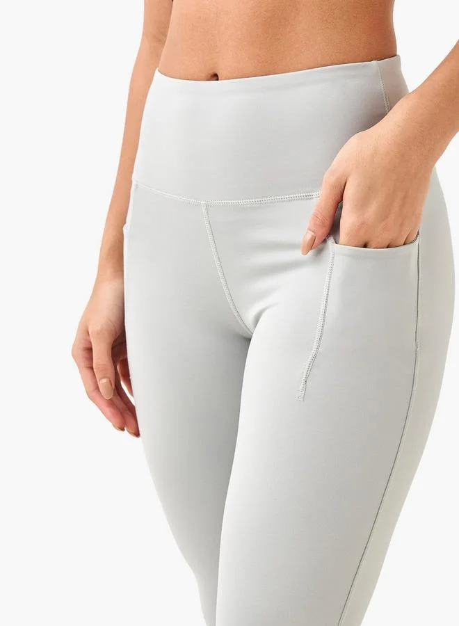 Kappa GREY Kappa Women Fit and Flare 2 Way Stretch Leggings for Women | Best Price UAE