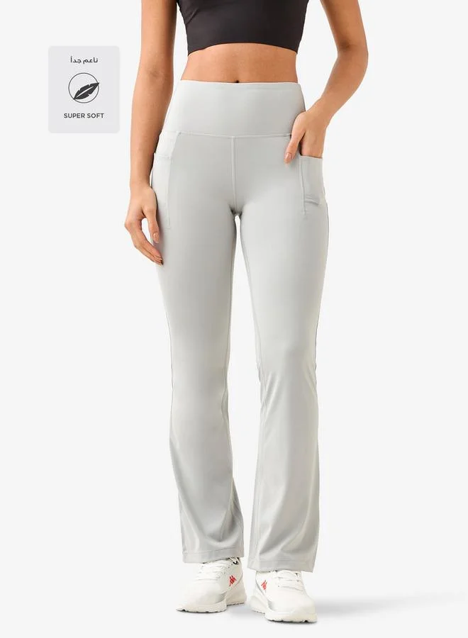 Kappa GREY Kappa Women Fit and Flare 2 Way Stretch Leggings for Women | Best Price UAE