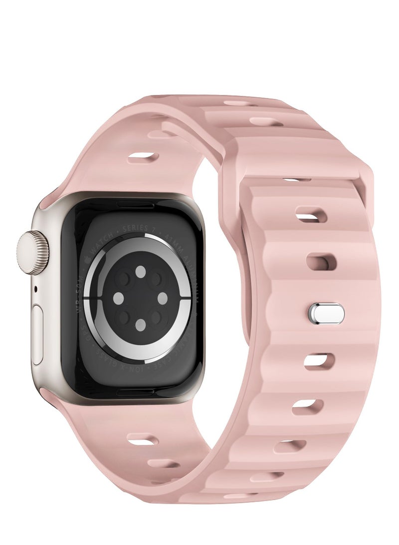 Sport Bands Compatible with Apple Watch Ultra 2/Ultra Band 49mm 45mm 44mm 42mm for Men, Soft Silicone Wristbands Waterproof Replacement Strap for iWatch Series 9 8 7 6 5 4 3 2 1 SE SE2 - Image 1