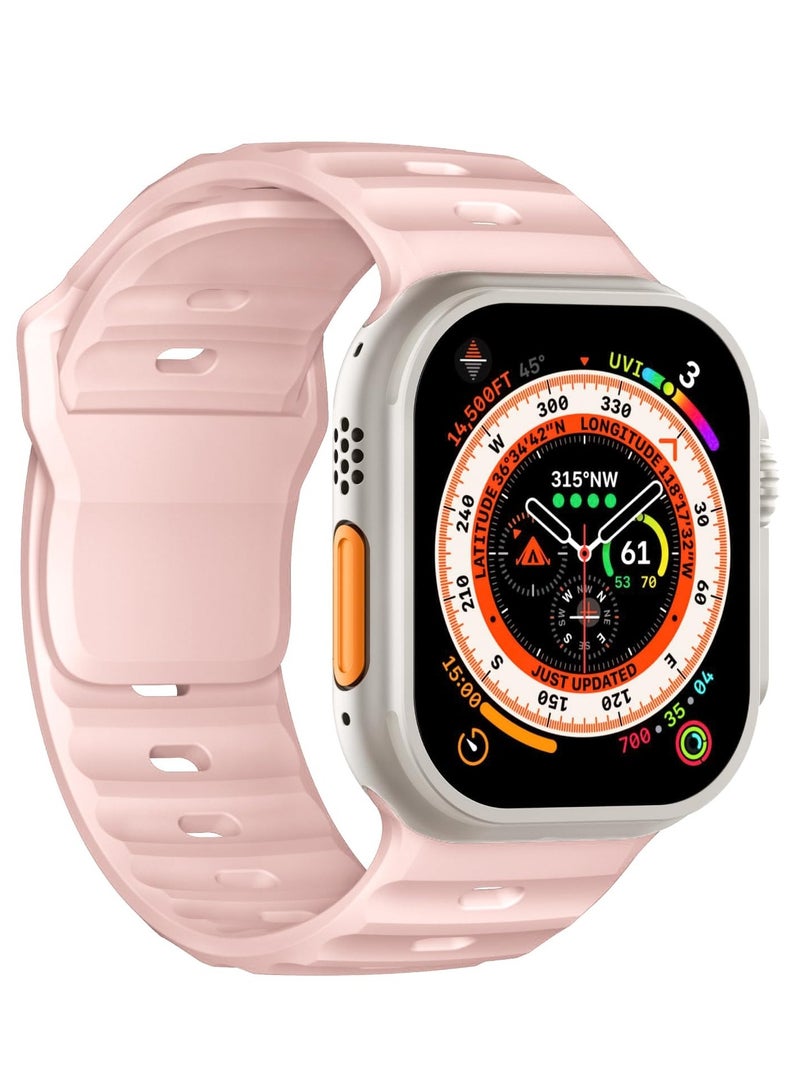 Sport Bands Compatible with Apple Watch Ultra 2/Ultra Band 49mm 45mm 44mm 42mm for Men, Soft Silicone Wristbands Waterproof Replacement Strap for iWatch Series 9 8 7 6 5 4 3 2 1 SE SE2 - Image 2