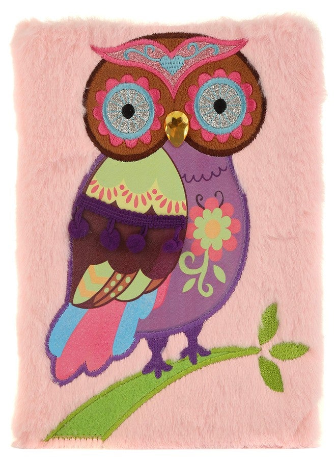 Mirada Winky the Owl Plush Notebook - Cute Soft Plush Stylish Diary for School, Home & Travel, Ideal Birthday & Christmas Gift - Image 1