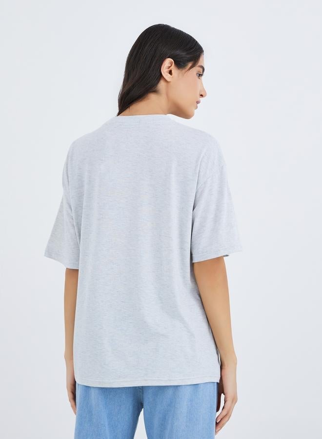 Take Two Slogan Print Oversized T-Shirt - Image 4
