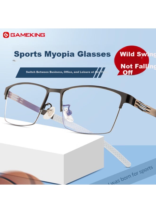 Gameking Sports Myopia Gl For Men, Anti-blue Light Running Non-slip Basketball Eyeglass Frames, Can Be Fitted With Prescription Lenses Gk017 Black - Image 1