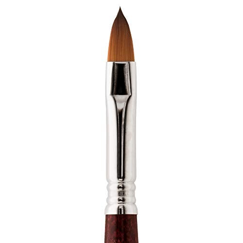 Escoda Art Products Escoda Prado Series Artist Watercolor & Acrylic Short Handle Filbert Paint Brush, Size 1, Synthetic Sable - Image 2