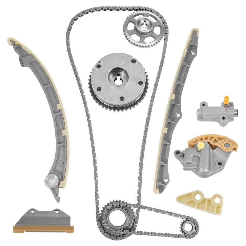 Engine Timing Chain Kit with Camshaft Adjuster Compatible with 20082015 Honda Civic Crosstour CRV Accord Acura ILX TSX 24L Timing Chain Set with Guide Rail Sprocket Tensioner VVT Gear