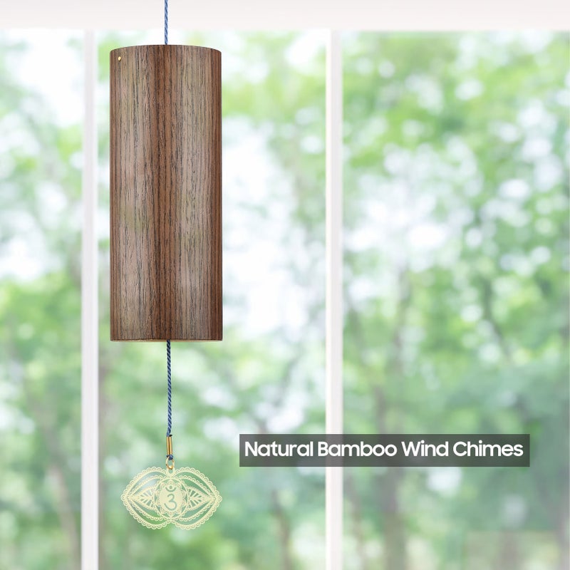 Chakra Chimes Natural Bamboo Wind Chimes Meditation Chord Windchime Windbell for Outdoor Garden Patio Home Decoration Zen Meditation Relaxation - Image 3