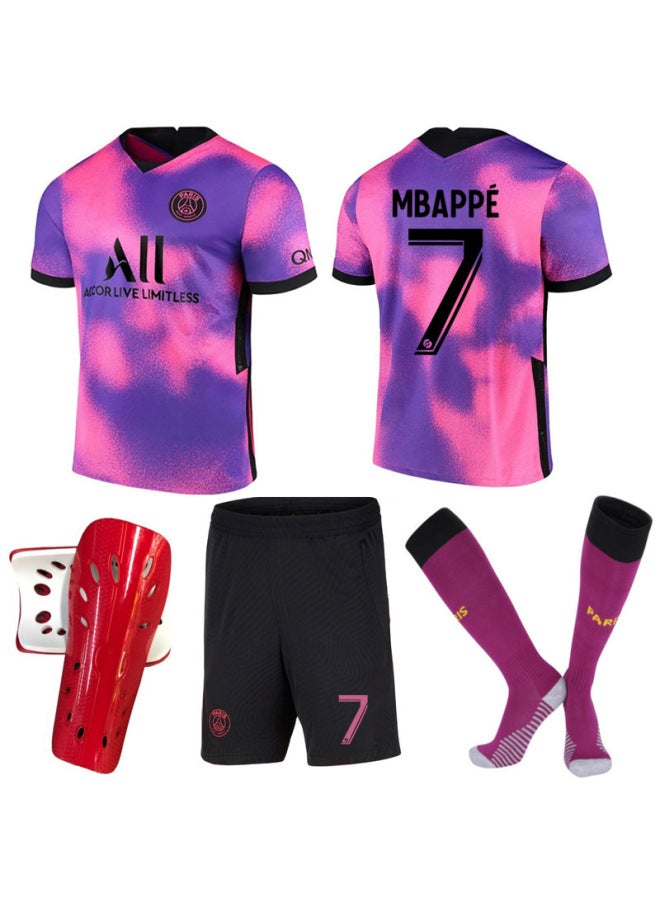 Paris 3 Away 7 Purple Socks Red Flagboard Football Jersey - Image 1