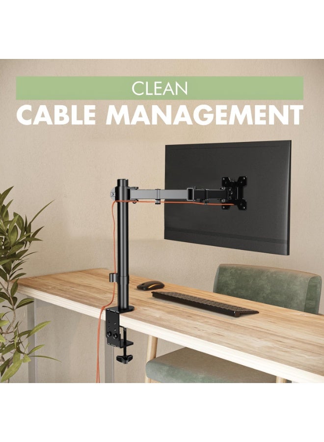 ذراع شاشة مكتب فردي – عملي وسهل الاستخدام – مناسب لشاشات حتى 32 بوصة للاستخدام اليومي - Image 3