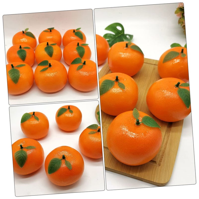 Lifelike Artificial Oranges with Leaves 6Pcs Home Decor Photography Props - Image 5