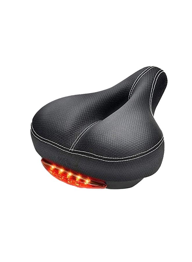 موجو مقعد دراجة موجو مزود بإضاءة LED خلفية، مقاوم للماء وجيد التهوية، ومزود بنظام زنبرك مزدوج، مصمم ليناسب معظم الدراجات. - Image 1