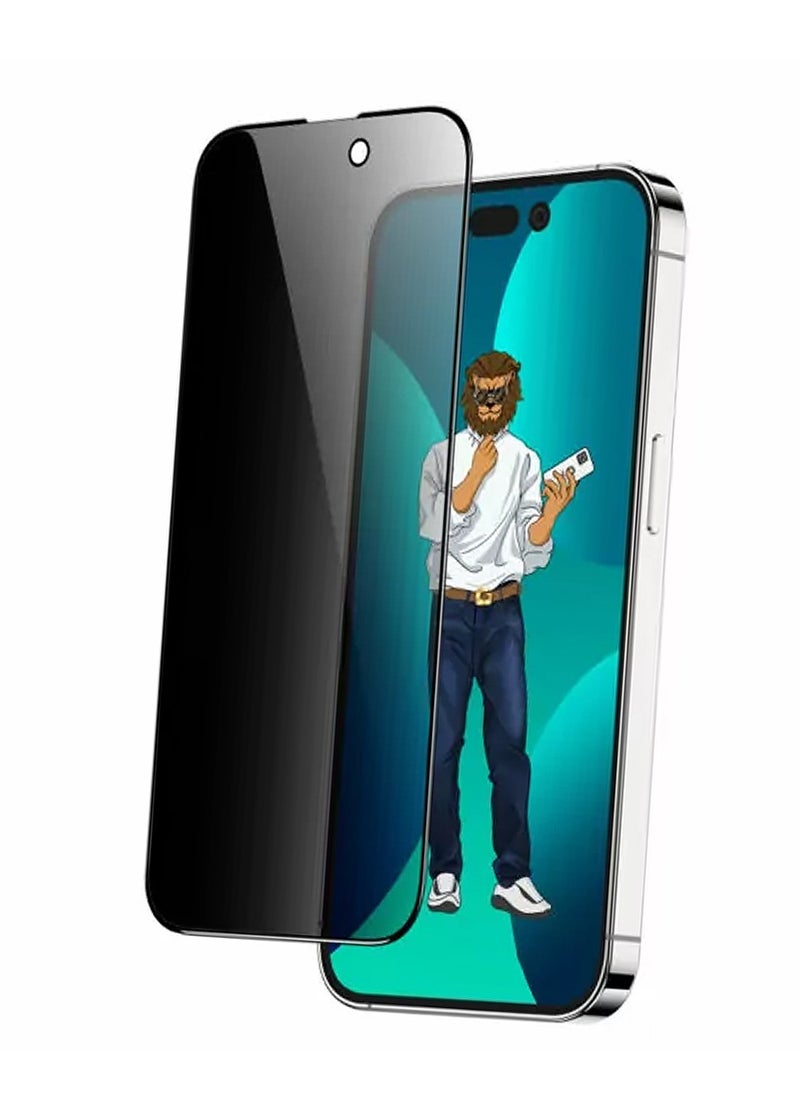 GREEN LION iPhone 14 Pro Screen Protector with 9H Steve Privacy Strong HD Glass Green Lion - Privacy  - Image 1