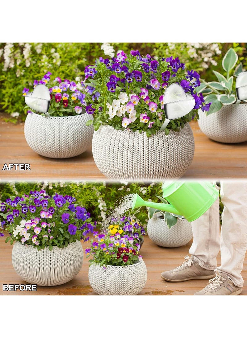 KASTWAVE - Plant Watering Globes, Large Self Watering Globes Plastic PVC Plant Watering Bulbs Houseplants Indoor Plants Potted Plants Watering Bulbs Heart-shaped 6 Piece - Image 1