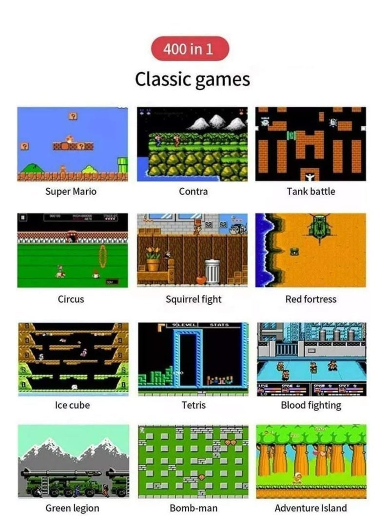 صندوق ألعاب SUP Game Box Plus 400 في 1 ألعاب رجعية نسخة مطورة، جهاز محمول صغير للهاند هيلد، هدية من PRIME (أصفر) - Image 4