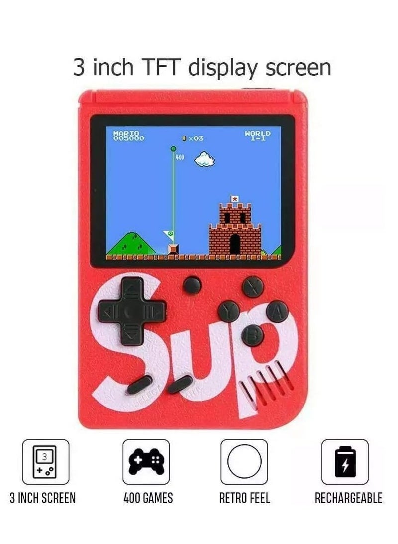 صندوق ألعاب SUP Game Box Plus 400 في 1 ألعاب رجعية نسخة مطورة، جهاز محمول صغير للهاند هيلد، هدية من PRIME (أصفر) - Image 2