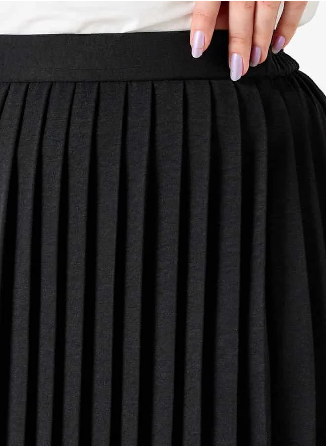 2Xtremz 2Xtremz Pleated Maxi A-line Skirt with Elasticated Waistband
