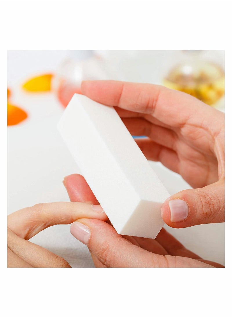 Y&D - 10Pack Nail Files and Buffers 4 Sided Super White Buffing Block Buffer Blocks for Natural Acrylic Nails Emery Board Medium Grit Manicure Tools Kit - Image 1