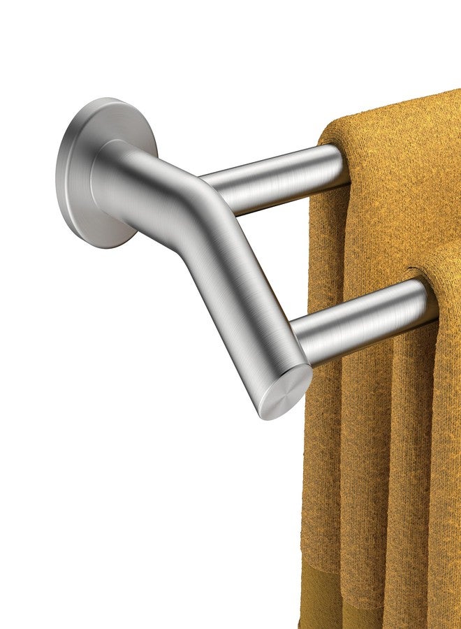 FORIOUS Double Towel Bar 24", Heavy Duty SUS304 Stainless Steel Dual Towel Racks for Bathroom Wall Mount, Space Saving Towel Rod Towel Holder Rail, Brushed Nickel - Image 1