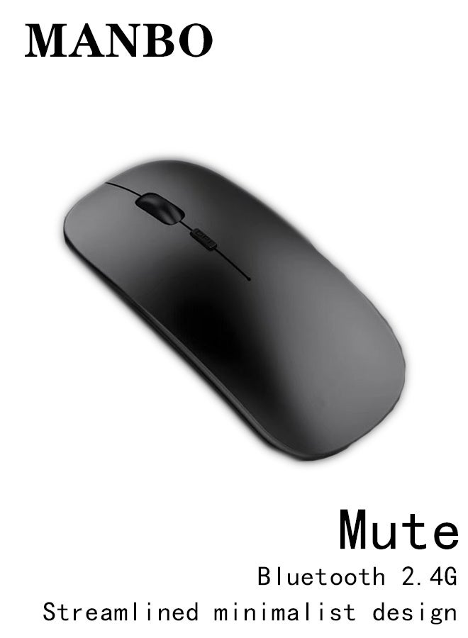 MANBO Silent Wireless Bluetooth Mouse, Rechargeable Dual Mode RGB Gaming Mouse - Image 1