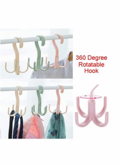 Excefore 360 Degree Rotatable Hook Wardrobe Multi-Functional Bag Tie Hanger  - Image 3