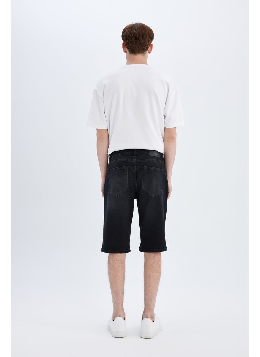 DeFacto - Man Regular Fit Jean Bermuda Shorts - Image 1