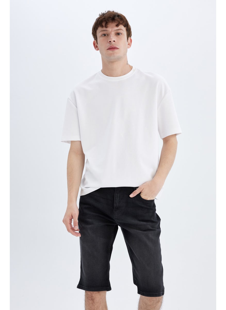 DeFacto - Man Regular Fit Jean Bermuda Shorts - Image 1