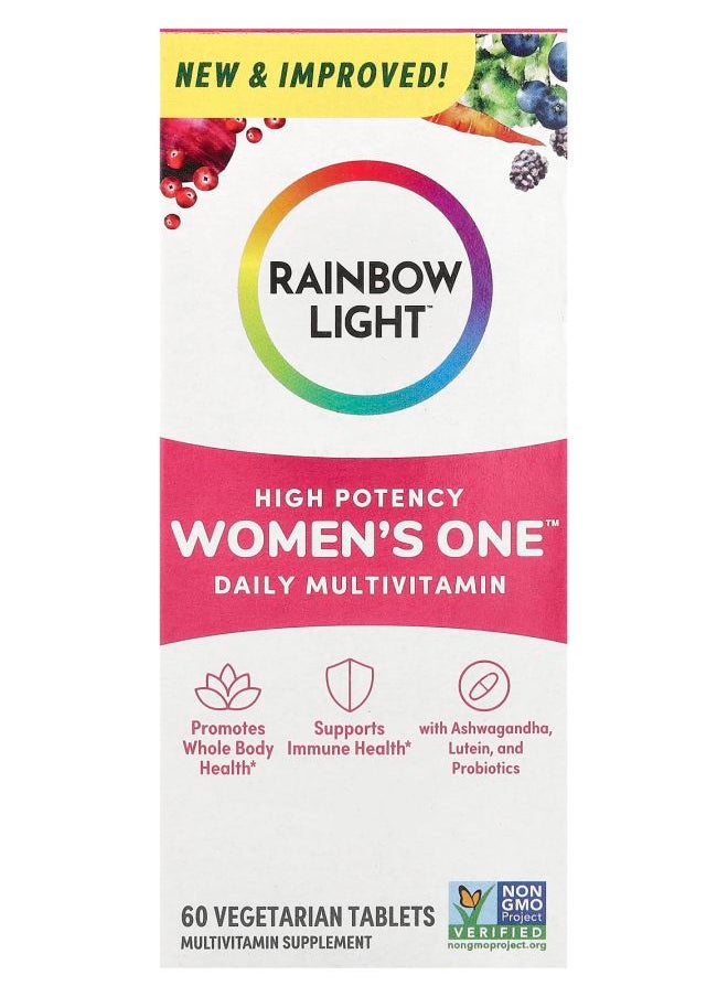 Rainbow Light Women's One Daily Multivitamin High Potency 60 Vegetarian Tablets 
