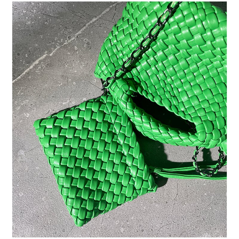 [Uk Aj Aoirj] Niche Hand-Woven Mini Mobile Phone Bag Advanced Sense Vegetable Basket Bag Single Shoulder Crossbody - Image 4