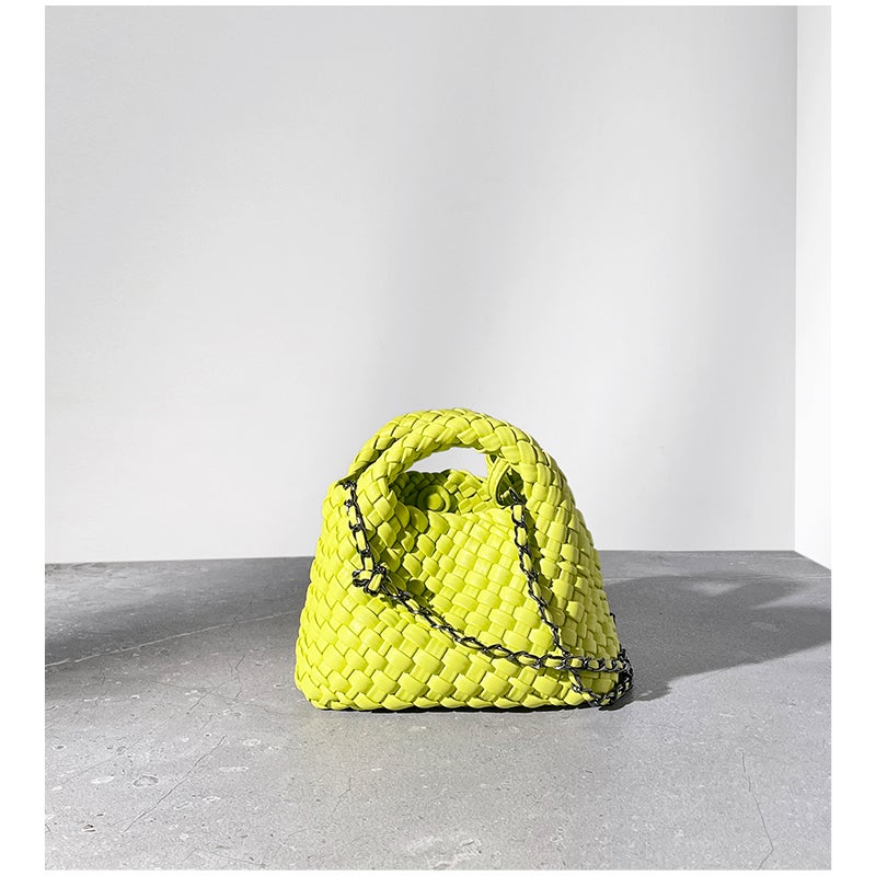 [Uk Aj Aoirj] Niche Hand-Woven Mini Mobile Phone Bag Advanced Sense Vegetable Basket Bag Single Shoulder Crossbody - Image 5