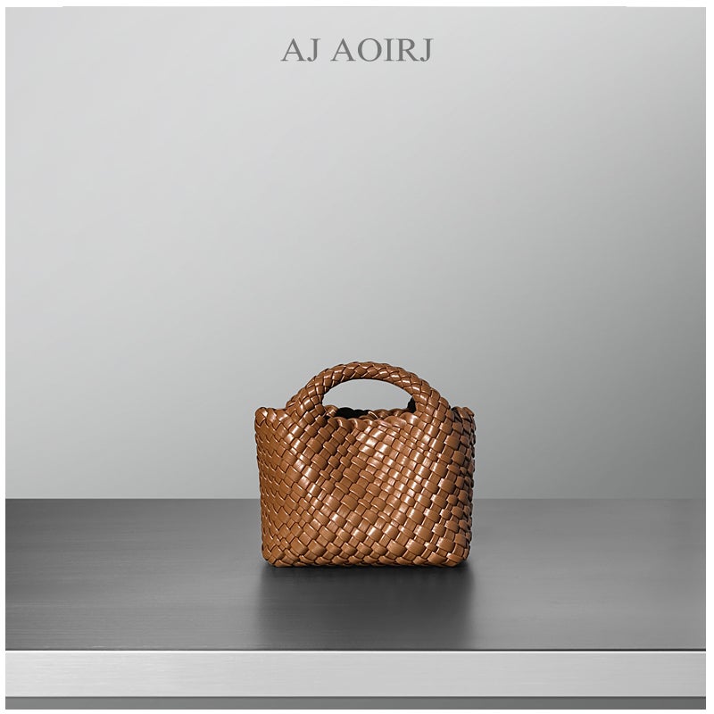 [Uk Aj Aoirj] Niche Hand-Woven Mini Mobile Phone Bag Advanced Sense Vegetable Basket Bag Single Shoulder Crossbody - Image 2