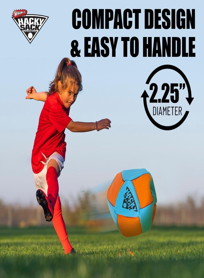 وامو حقيبة قدم Wham-O Striker Hacky Sack مقاس 2.25 بوصة وحقيبة قدم Impact Hacky Sack مقاس 1.9 بوصة، للمبتدئين، محمولة وخفيفة الوزن (برتقالي) - Image 4