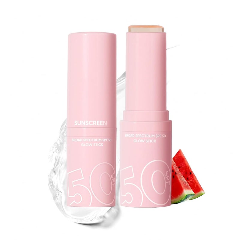 DAGEDA DAGEDA Watermelon Sunstick Sunscreen Stick SPF 50 Transparent Lightweight Texture Sweat and Water Resistant Roll On Sunscreen for Face and Body - Image 1
