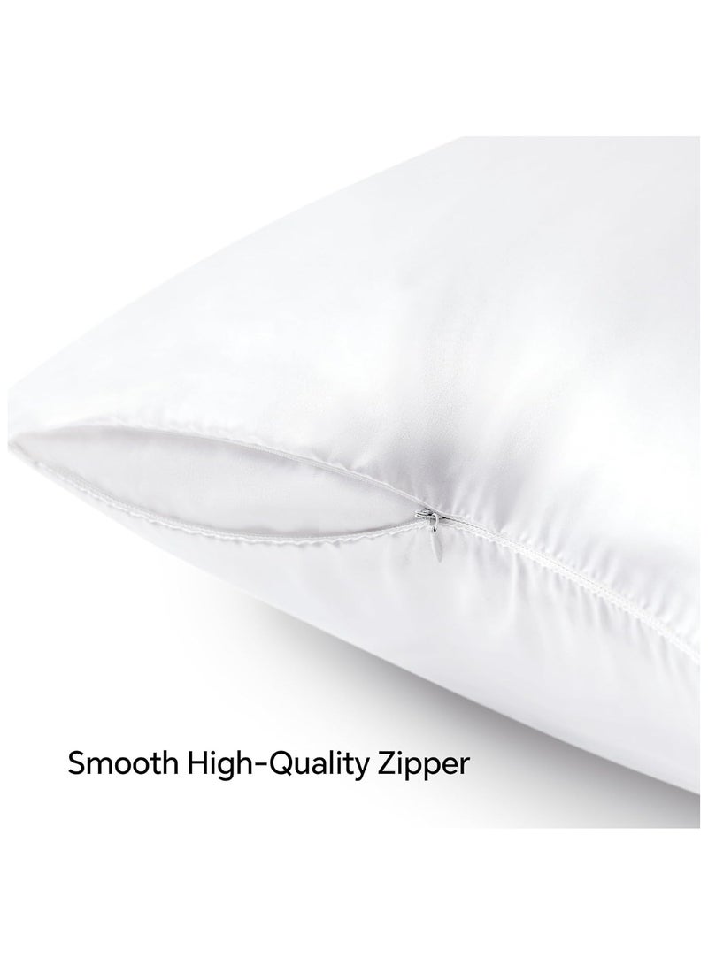 بيوينتي غطاء وسادة ساتان ناعم مع سحاب - عبوة من قطعتين - Image 5