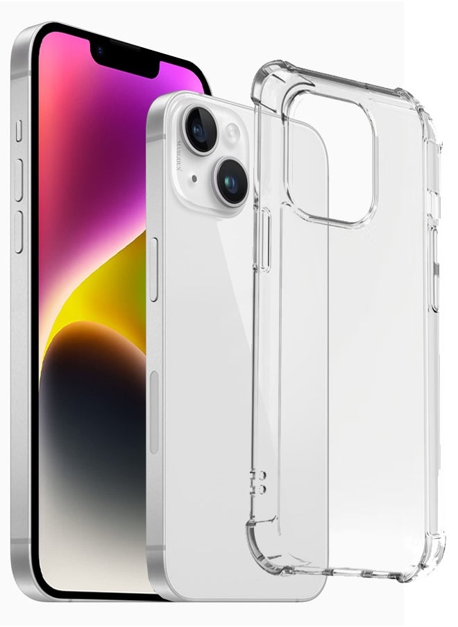 CATANES iPhone 14 Plus Clear Case Soft Flexible TPU Anti-Shock Slim Transparent Back Cover with Reinforced Bumper Corners 6.7 inch  - Image 2