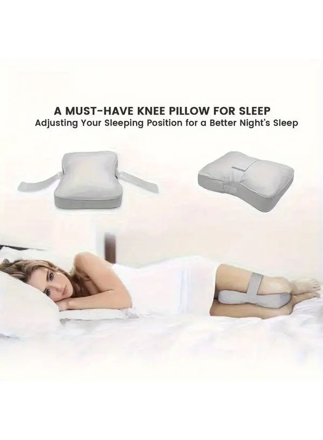 Ergonomic Knee Pillow For Side Sleepers With Cooling Design Cloud White - Image 3