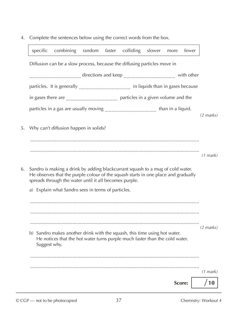New KS3 Year 7 Science 10-Minute Weekly Workouts (includes answers)