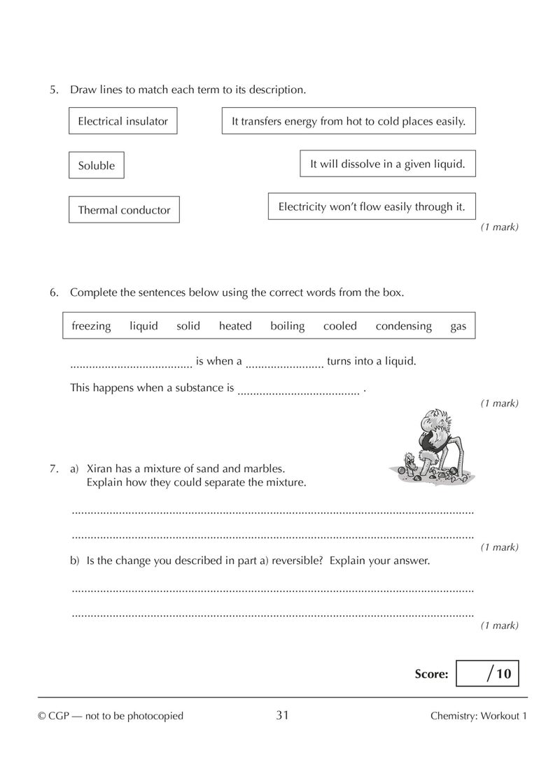 New KS3 Year 7 Science 10-Minute Weekly Workouts (includes answers)