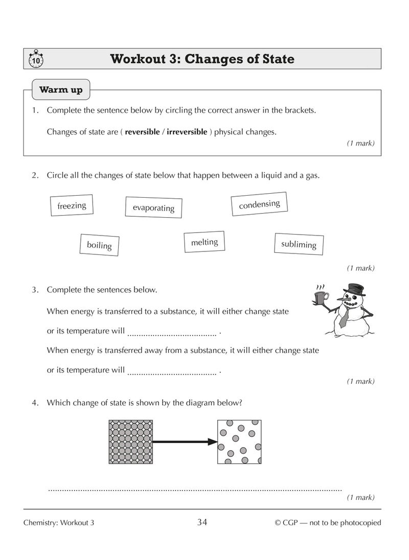 New KS3 Year 7 Science 10-Minute Weekly Workouts (includes answers)