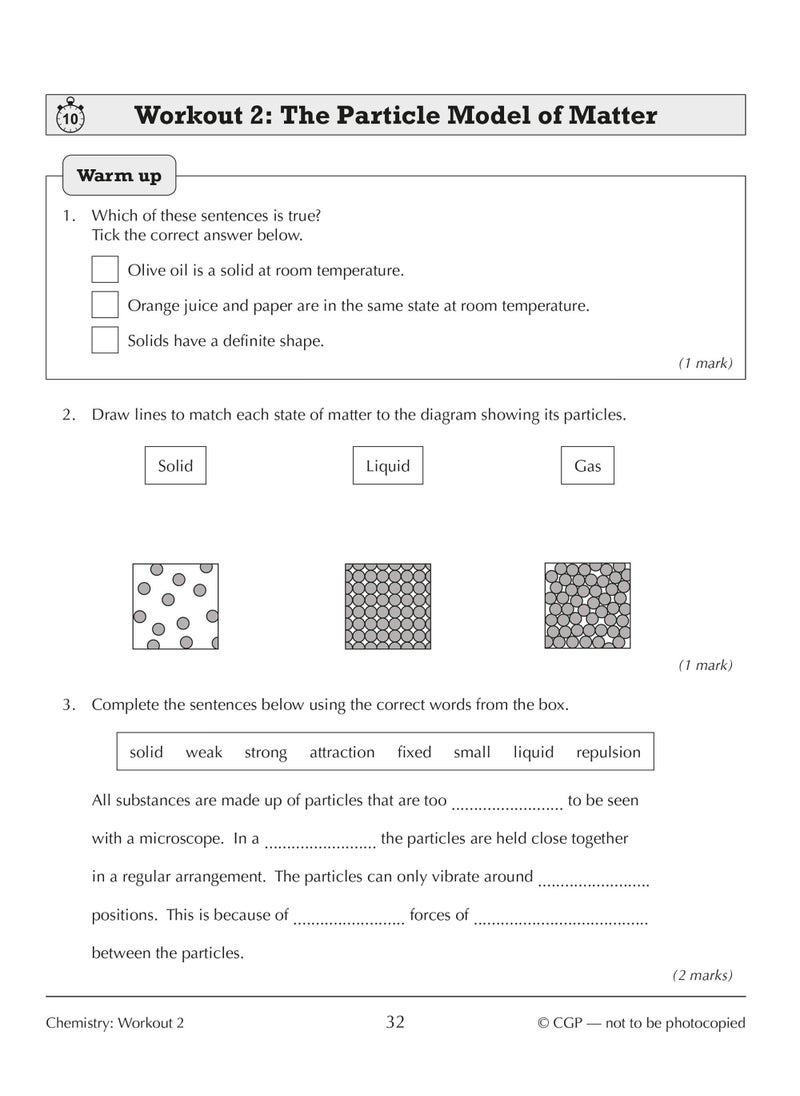 New KS3 Year 7 Science 10-Minute Weekly Workouts (includes answers)
