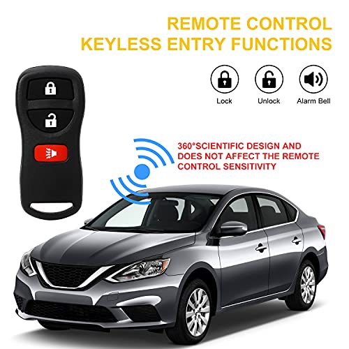 Pilida Keyless Entry Remote Control: Car Key Fob Compatible with Infiniti Nissan Armada Frontier Murano Pathfinder Quest Sentra Titan Versa Xterra| FX35 FX45 QX4 Replacement for KBRASTU15 (2 Pack) - Image 2