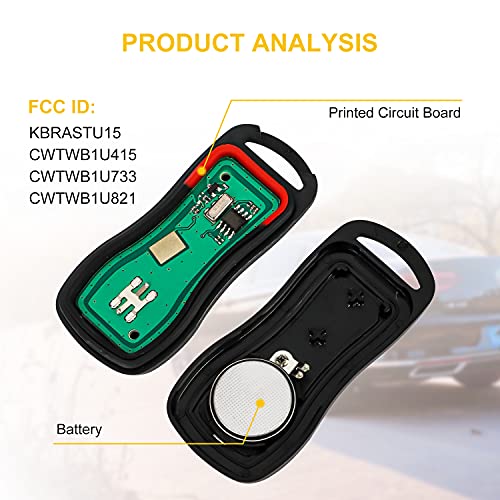 Pilida Keyless Entry Remote Control: Car Key Fob Compatible with Infiniti Nissan Armada Frontier Murano Pathfinder Quest Sentra Titan Versa Xterra| FX35 FX45 QX4 Replacement for KBRASTU15 (2 Pack) - Image 5