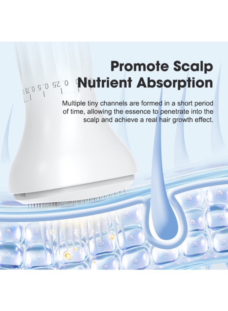 أداة ديرما ستامب احترافية فاخرة قابلة للتعديل مع سيروم، بدقة 140 دبوسًا من التيتانيوم للوجه وفروة الرأس ونمو اللحية، أسطوانة ديرما ستامب ميزوثيرابي، البديل الأمثل لأسطوانة ديرما. - Image 2