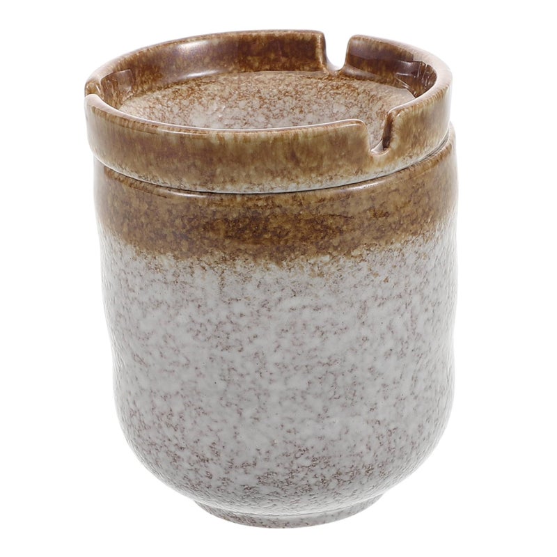 Japanese Kiln Change Aesthetics Ceramic Windproof Ashtray Home Decor Art - Image 2