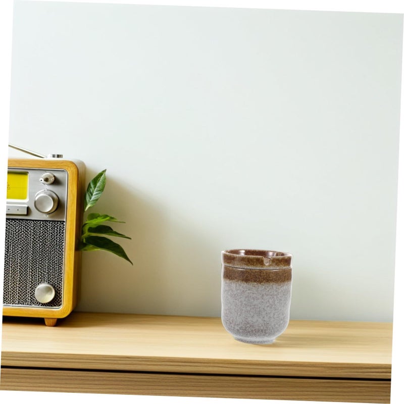 Japanese Kiln Change Aesthetics Ceramic Windproof Ashtray Home Decor Art - Image 5