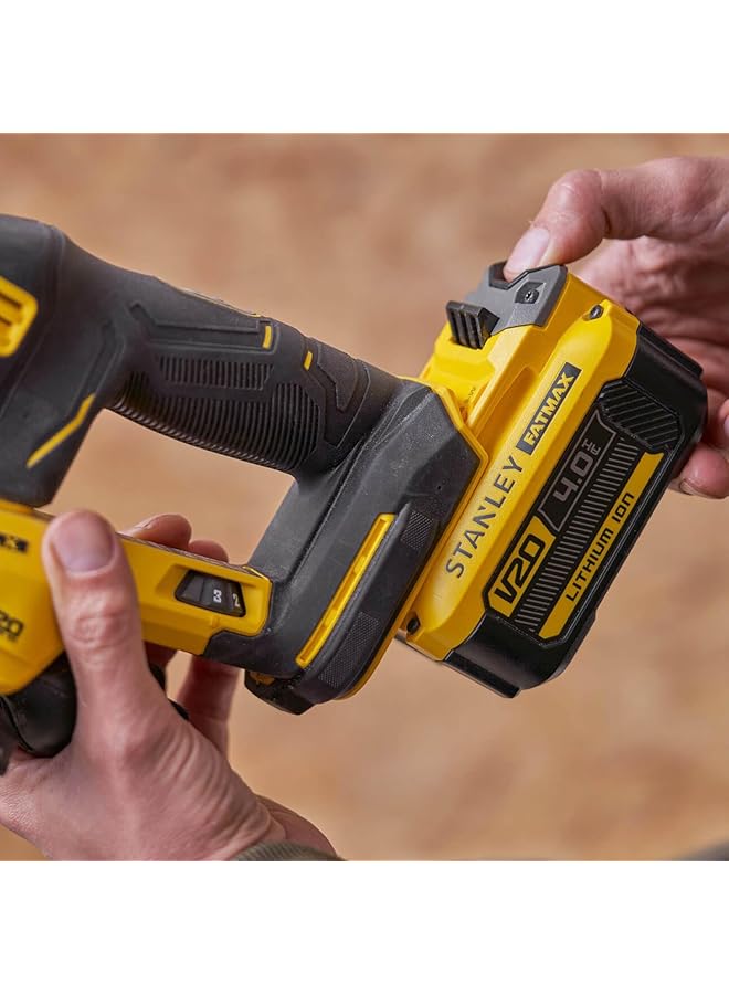 ستانلي ماكينة صنفرة تفصيلية لاسلكية Fatmax V20 18V مع بطارية وحقيبة ناعمة باللونين الأسود والأصفر - Image 2