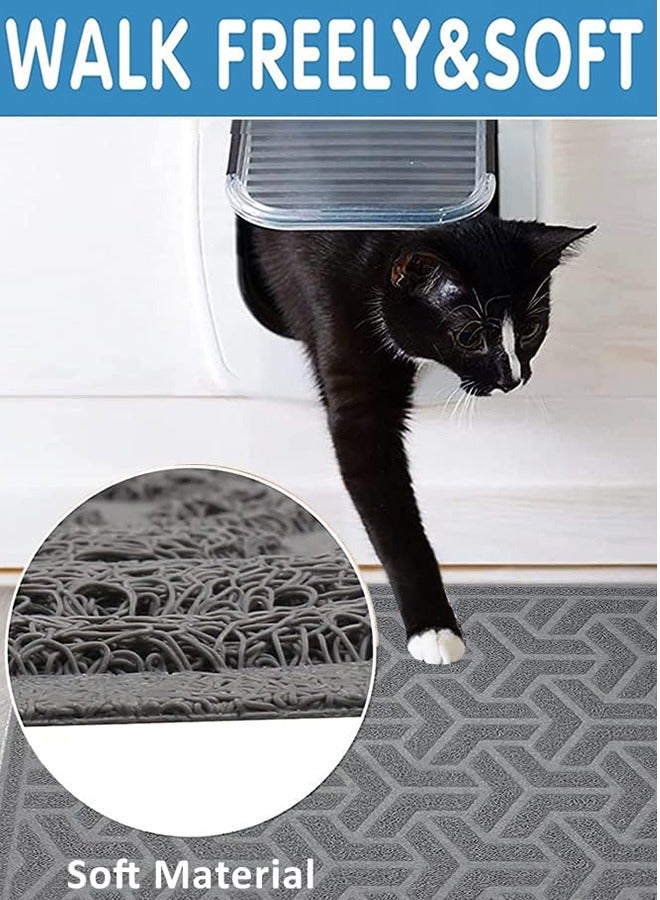 Garlo Cat Litter Mat, XL Super Size, Phthalate Free, Easy to Clean, 90 * 60cm, Durable, Soft on Paws, Large Litter Mat.  - Image 2