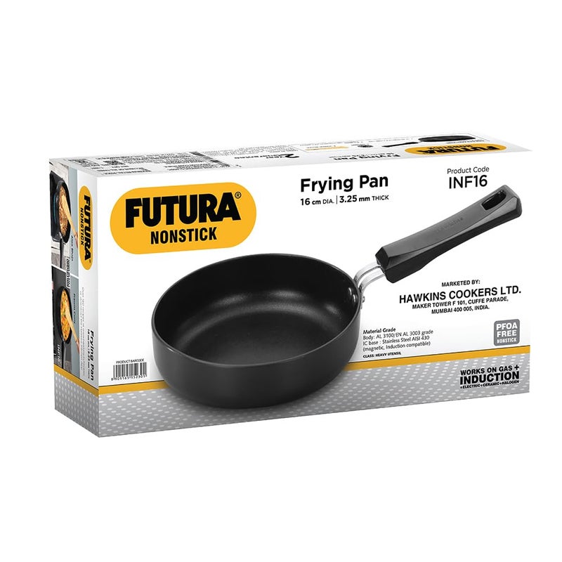 Hawkins Futura 16 cm Frying Pan, Non Stick Fry Pan, Induction Omelette Pan, Small Frying Pan, Black (INF16) - Image 5