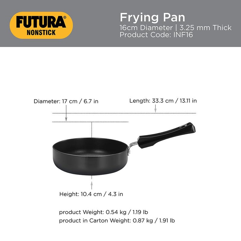 Hawkins Futura 16 cm Frying Pan, Non Stick Fry Pan, Induction Omelette Pan, Small Frying Pan, Black (INF16) - Image 4