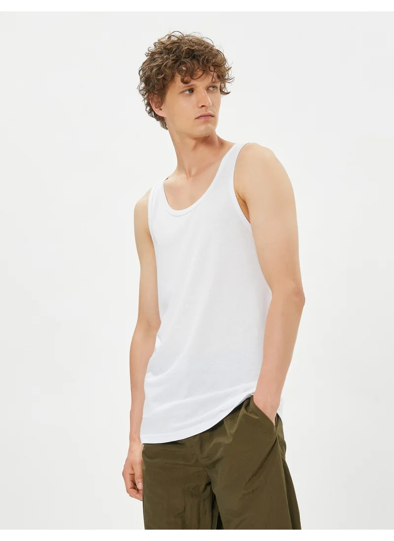 KOTON Basic Undershirt Round Neck Cotton