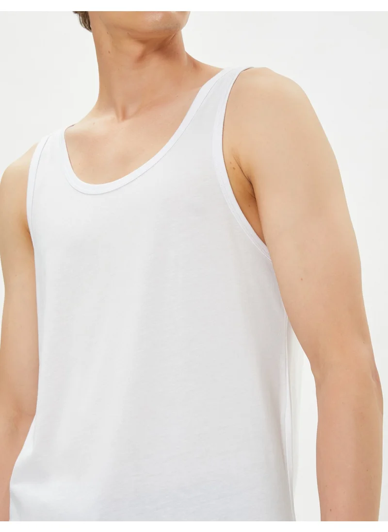 KOTON Basic Undershirt Round Neck Cotton